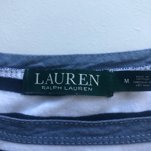 White and Blue stripped T-shirt - Picture 3 of 7